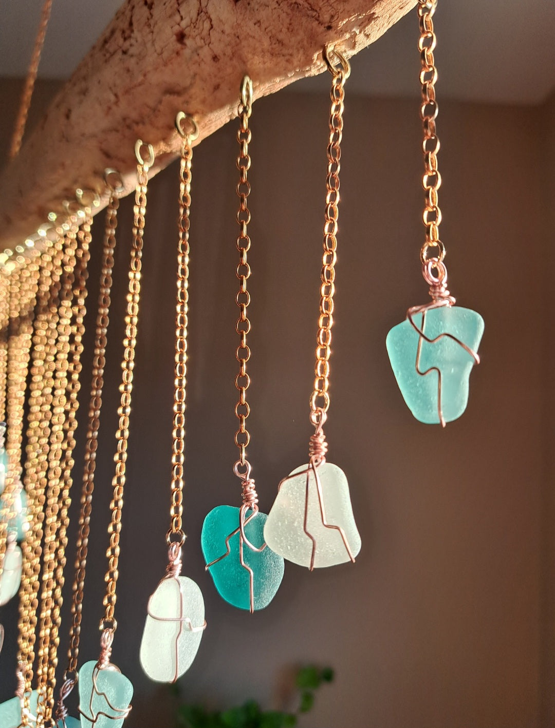 Caribbean Cascade - Sea Glass Suncatcher
