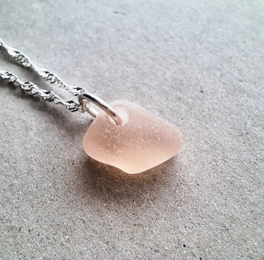 Peach - Sea Glass Necklace