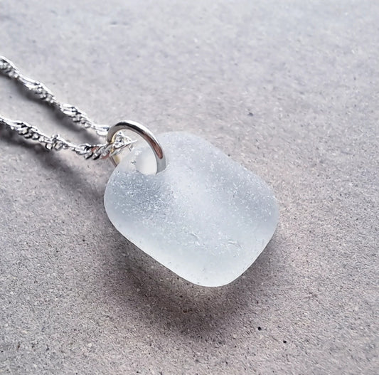 Pale Seafoam - Sea Glass Necklace