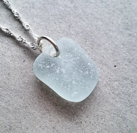 Pale Seafoam - Sea Glass Necklace