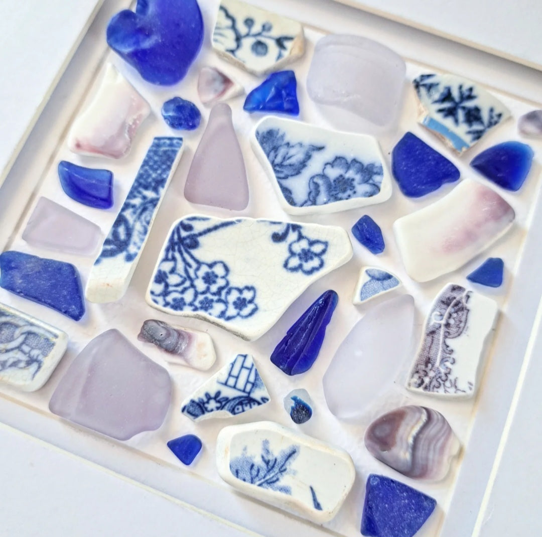 Violet Tides in Bloom - Sea Treasure Frame