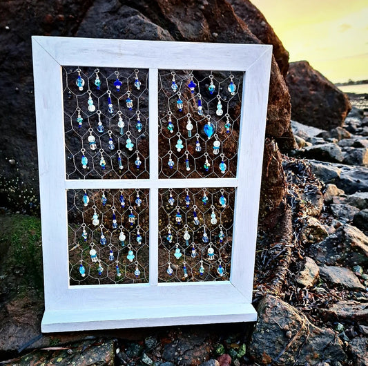 The Sea Maidens Heart - Crystal & Glass Bead Suncatcher