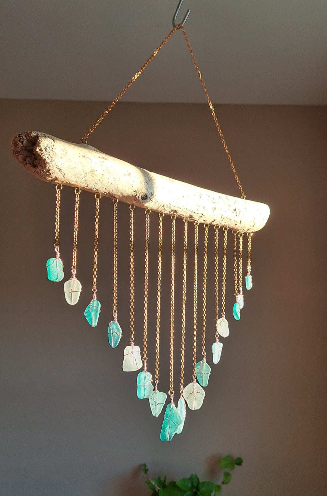 Caribbean Cascade - Sea Glass Suncatcher