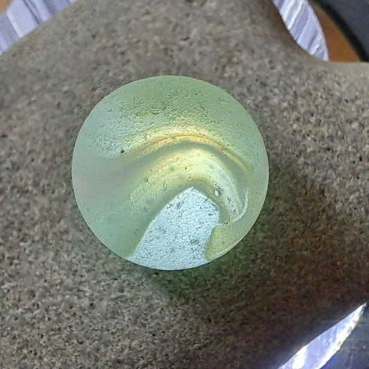 Seafoam Mint & White Swirl Sea Marble