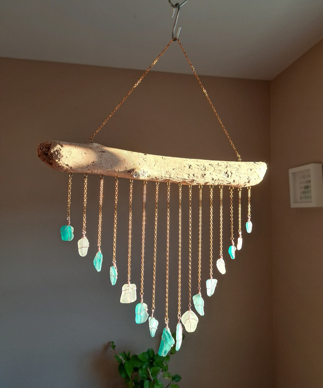 Caribbean Cascade - Sea Glass Suncatcher