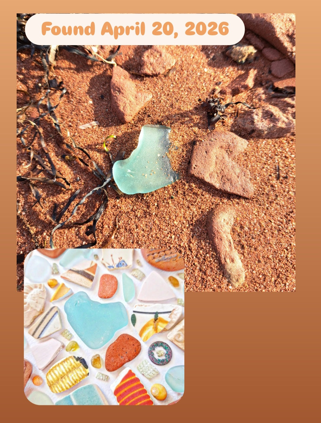 Centuries in Sand- Sea Treasure Frame