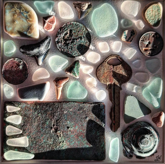 Ocean's Cabinet of Curiosities - Sea Treasure Frame