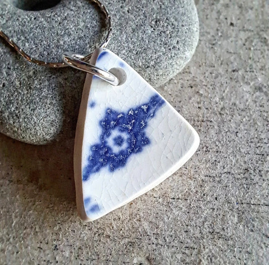 Hearty Hydrangea - Sea Pottery Pendant