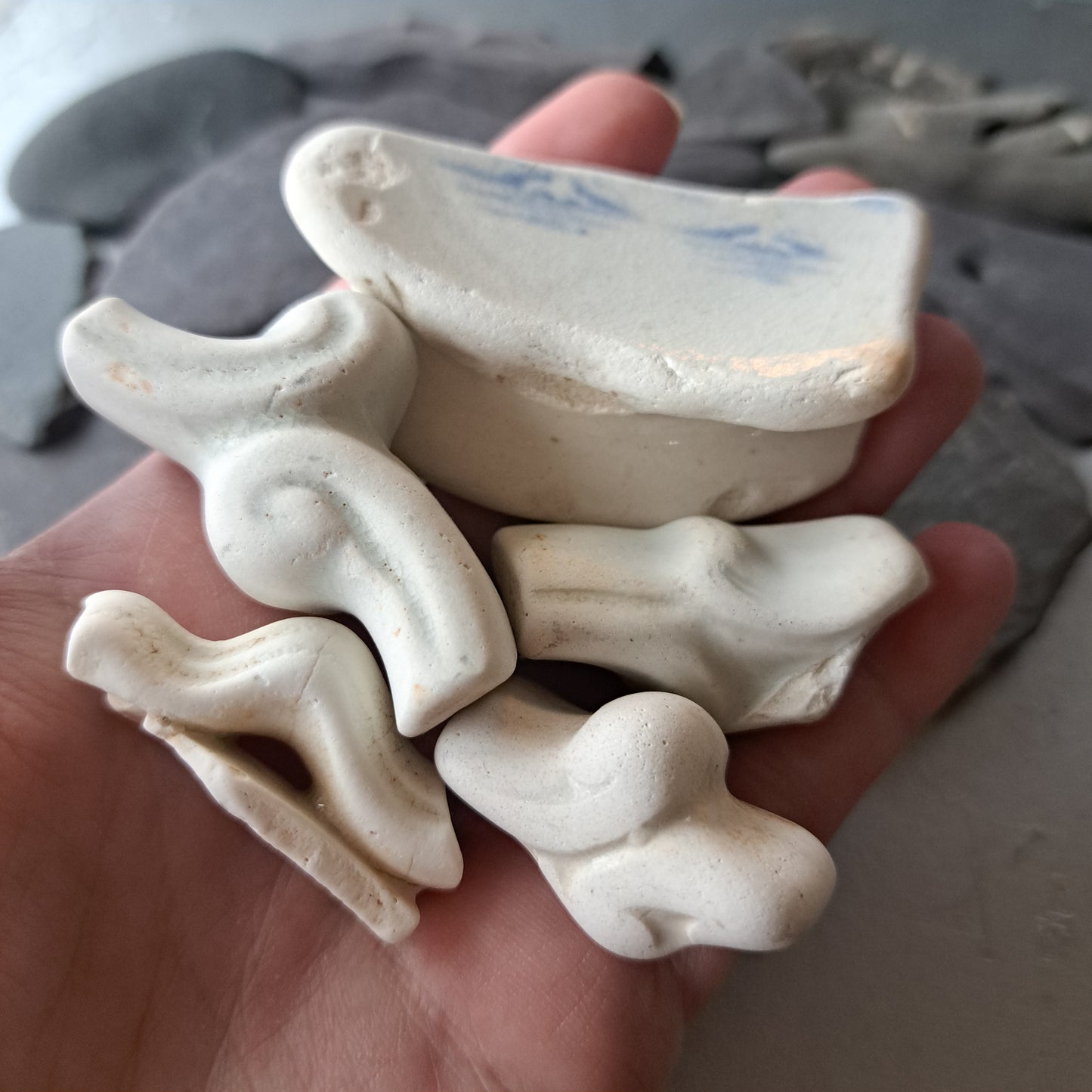 Large Shard with Blue Wave Accent - Pitcher Scrolls