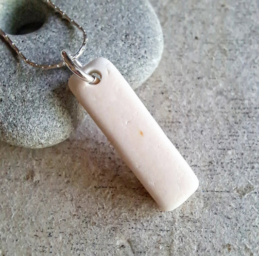 Blush Block - Sea Pottery Pendant