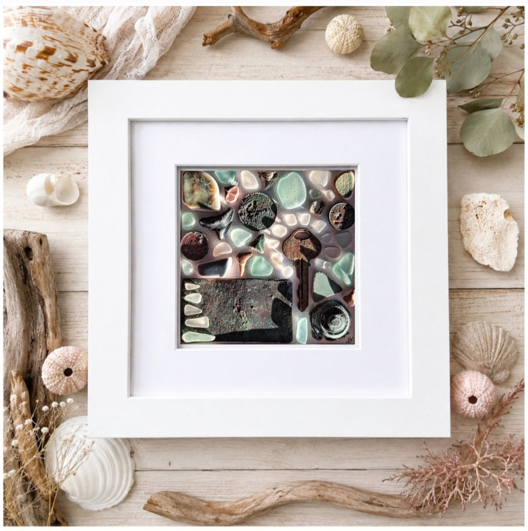 Ocean's Cabinet of Curiosities - Sea Treasure Frame