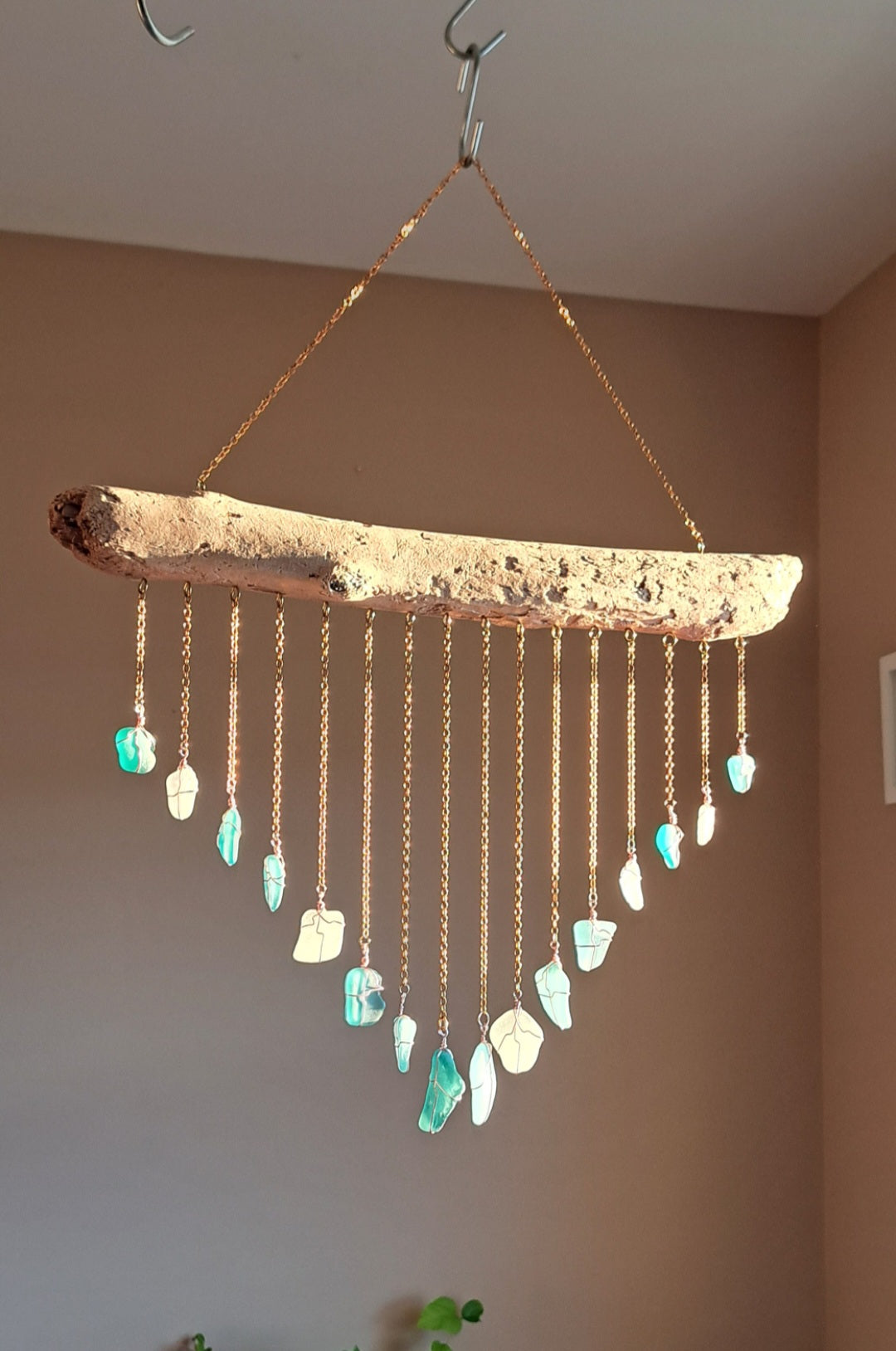 Caribbean Cascade - Sea Glass Suncatcher