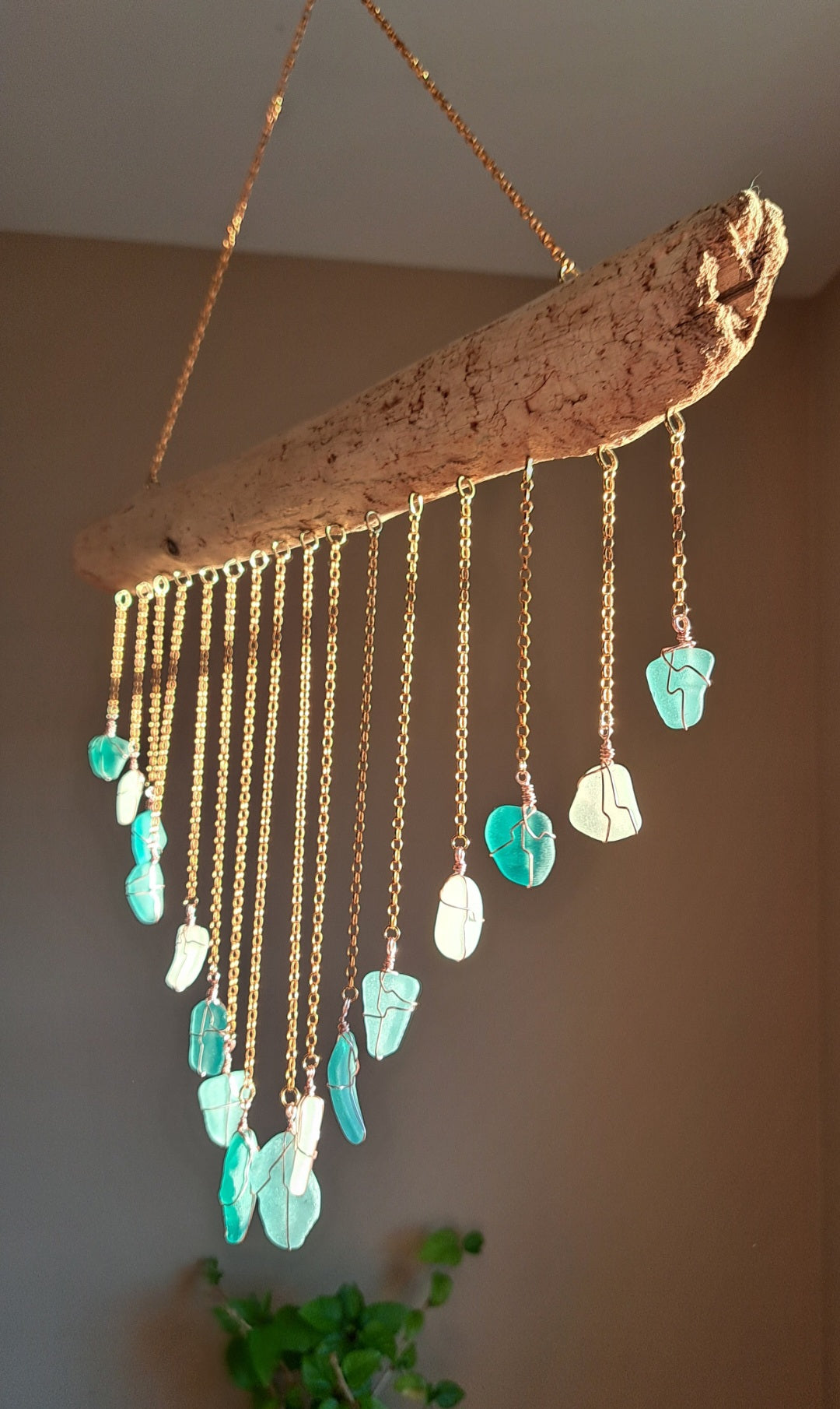 Caribbean Cascade - Sea Glass Suncatcher
