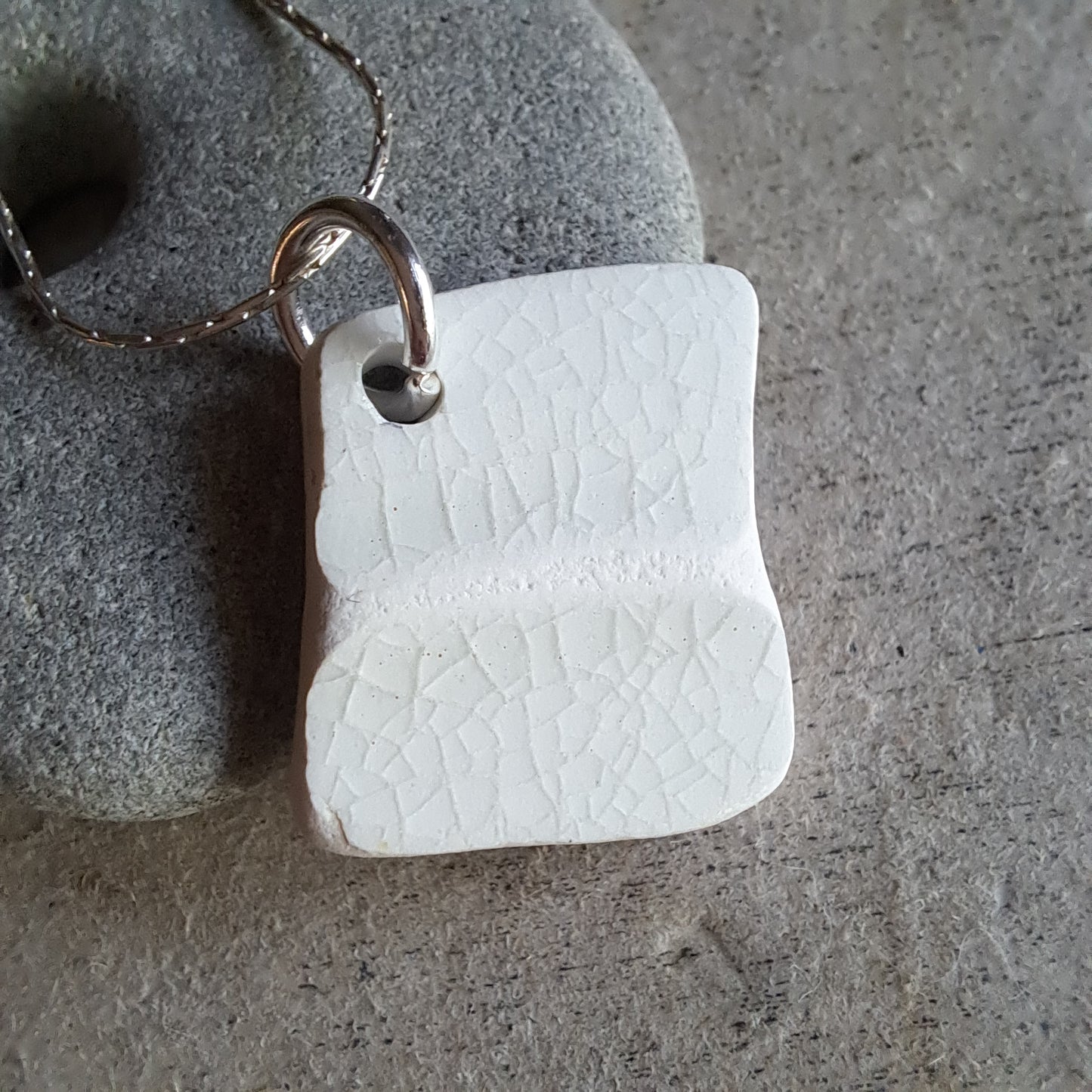 Teal Temple - Sea Pottery Pendant