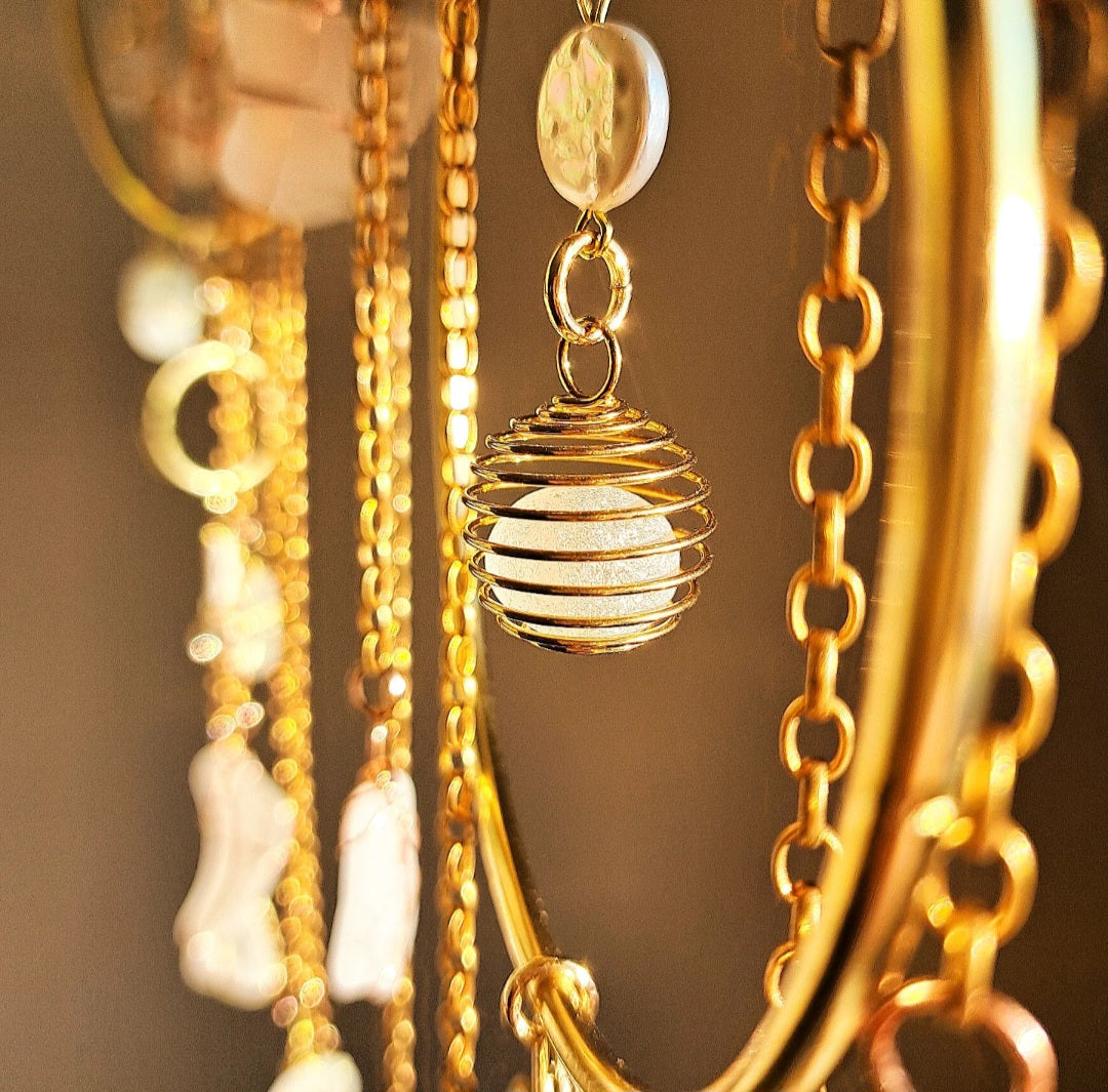 Gilded Tides - Sea Glass Suncatcher