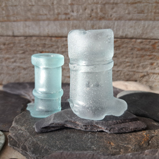 Rare Bottle Neck Duo - Powder Blue & 1800s Aqua