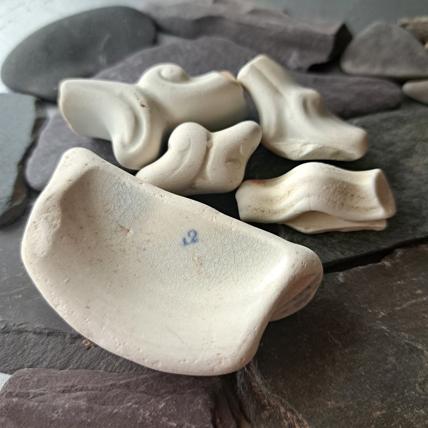 Large Shard with Blue Wave Accent - Pitcher Scrolls