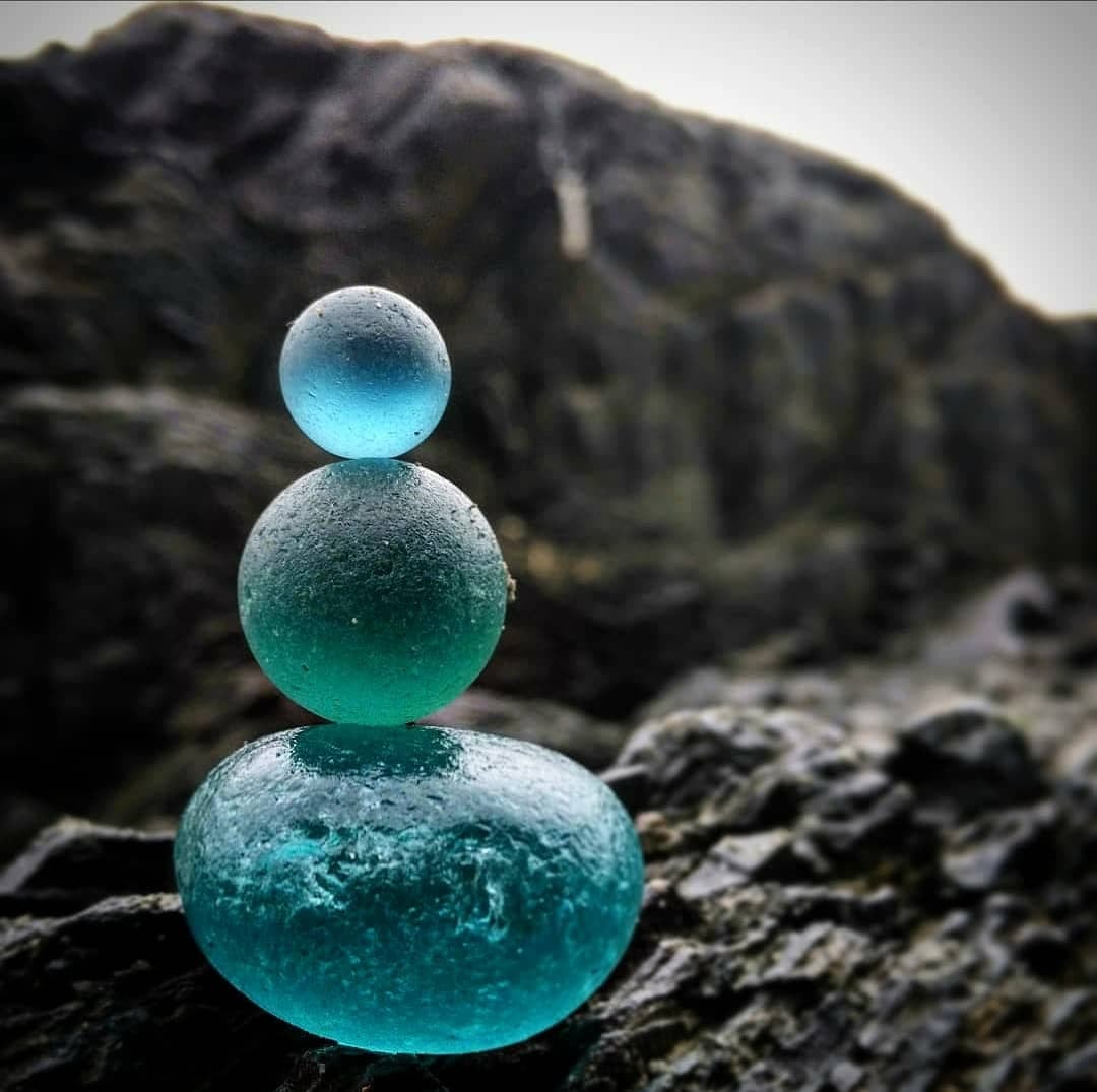Teal on Basalt 8x8 Print