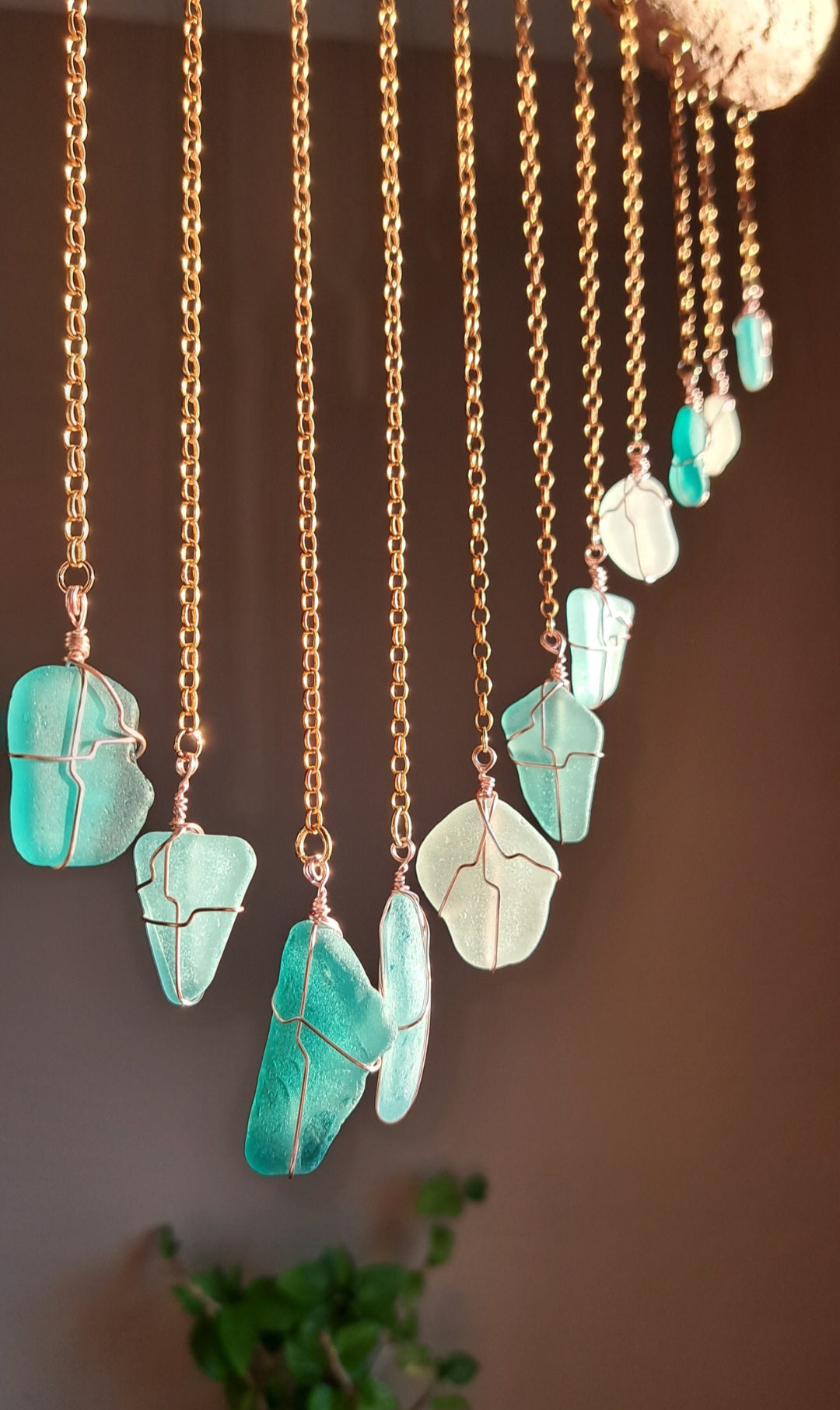 Caribbean Cascade - Sea Glass Suncatcher