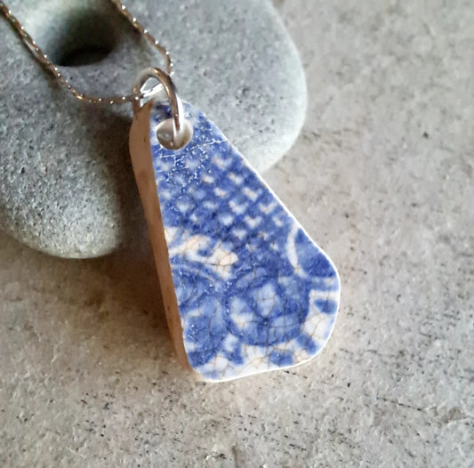 Whimsical Willow - Sea Pottery Pendant