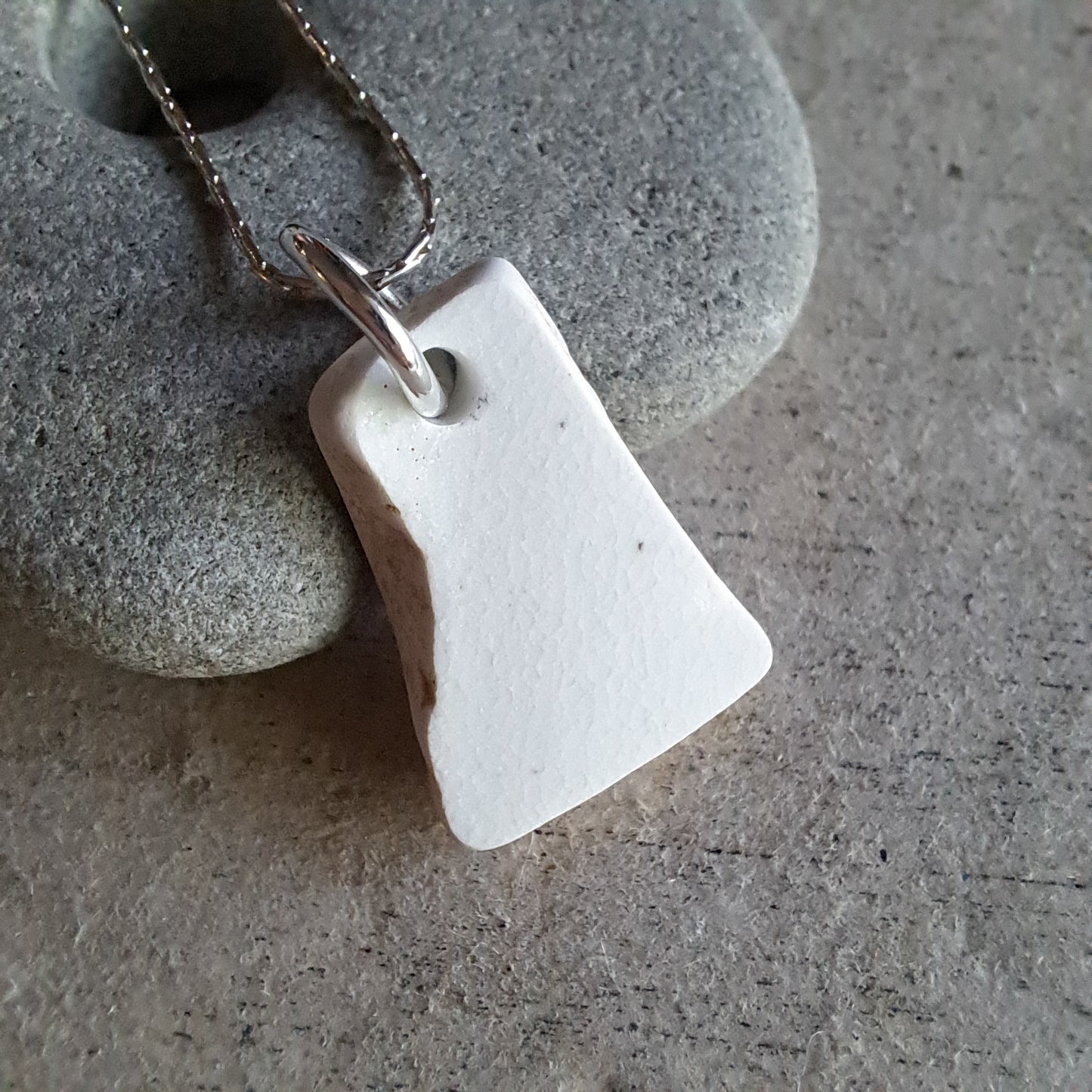 Greek Key - Sea Pottery Pendant